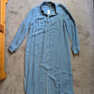 NWT Loft Maxi Chambray Dress